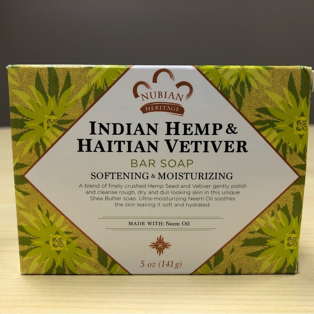 Indian Hemp & Haitian Vetiver Bar Soap Softening & Moisturizing